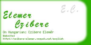 elemer czibere business card