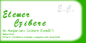 elemer czibere business card